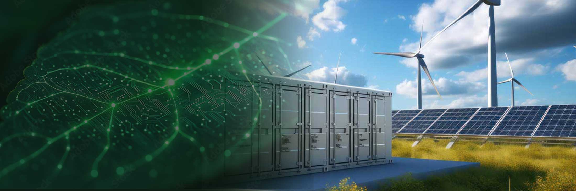 Secteur d'activité Energy de Wendit : module de stockage et de commande destiné aux panneaux solaires et aux éoliennes