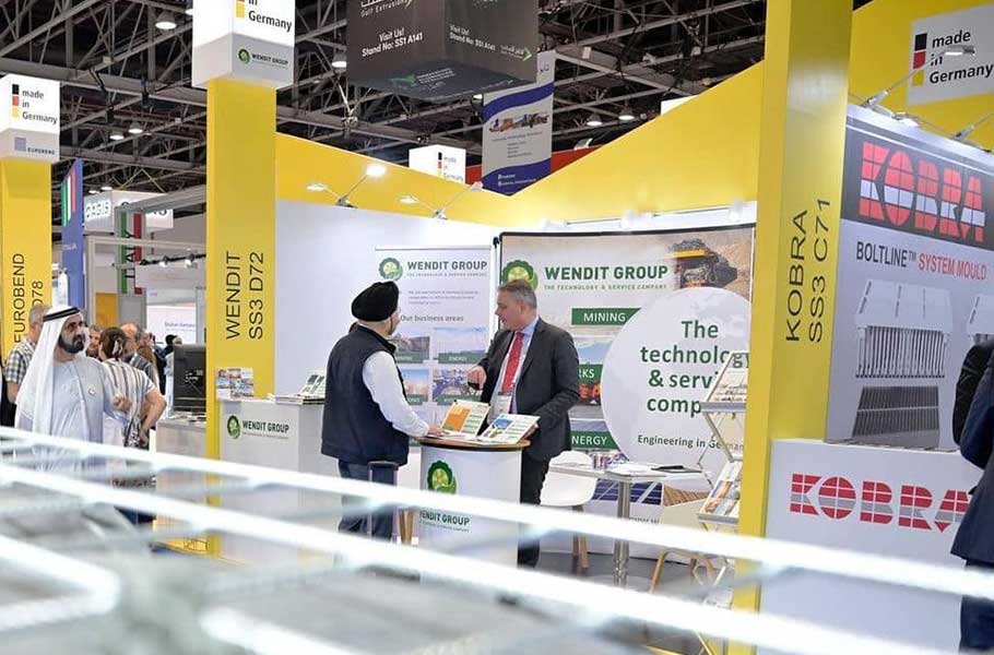 Wendit's booth at BIG 5 in Dubai during Crown Prince Hamdan bin Muhammad bin Rashid Al Maktoum's visit